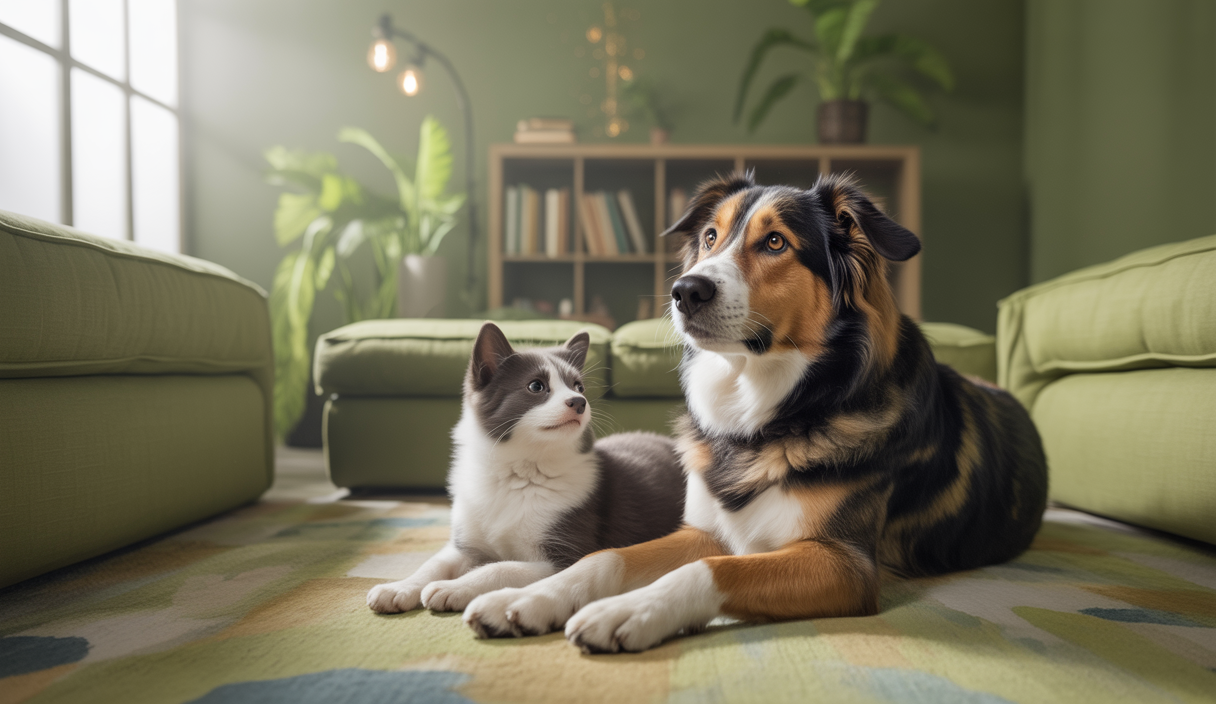 Animaux de compagnie apportant réconfort émotionnel