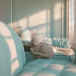 Chat réconfortant un propriétaire, apportant bonheur et sérénité
