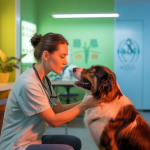 Image illustrant l'importance des soins vétérinaires et de la santé mentale dans le lien entre humains et animaux.