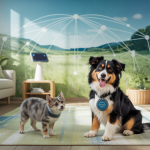 Animaux sécurisés grâce au microchippage, illustrant la localisation et l'identification