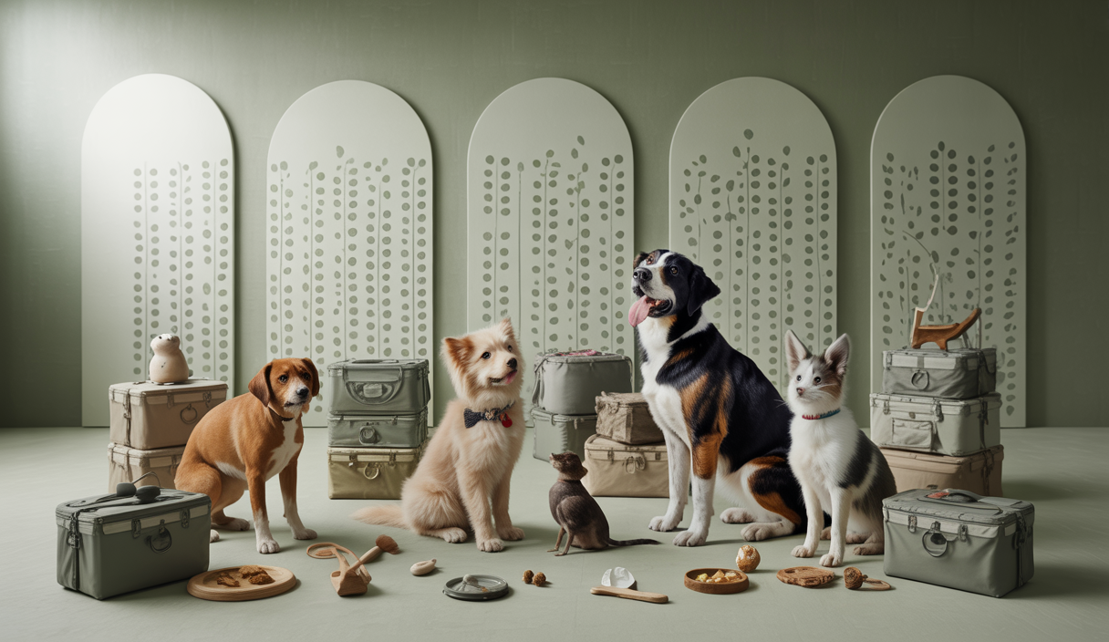 Animaux de compagnie en sécurité avec trousseau d'urgence