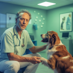 Un animal de compagnie en train de recevoir des soins vétérinaires pour une santé optimale.