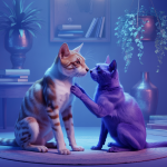 Image d'un chat anthropomorphisé exprimant une forte connexion avec l'homme