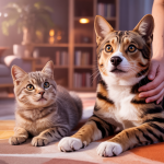 Un chat nommé Malysh en moment de détente avec Jackson Galaxy