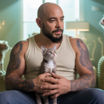 Jackson Galaxy, un expert en communication féline, expliquant les miaulements de chat dans un environnement chaleureux.